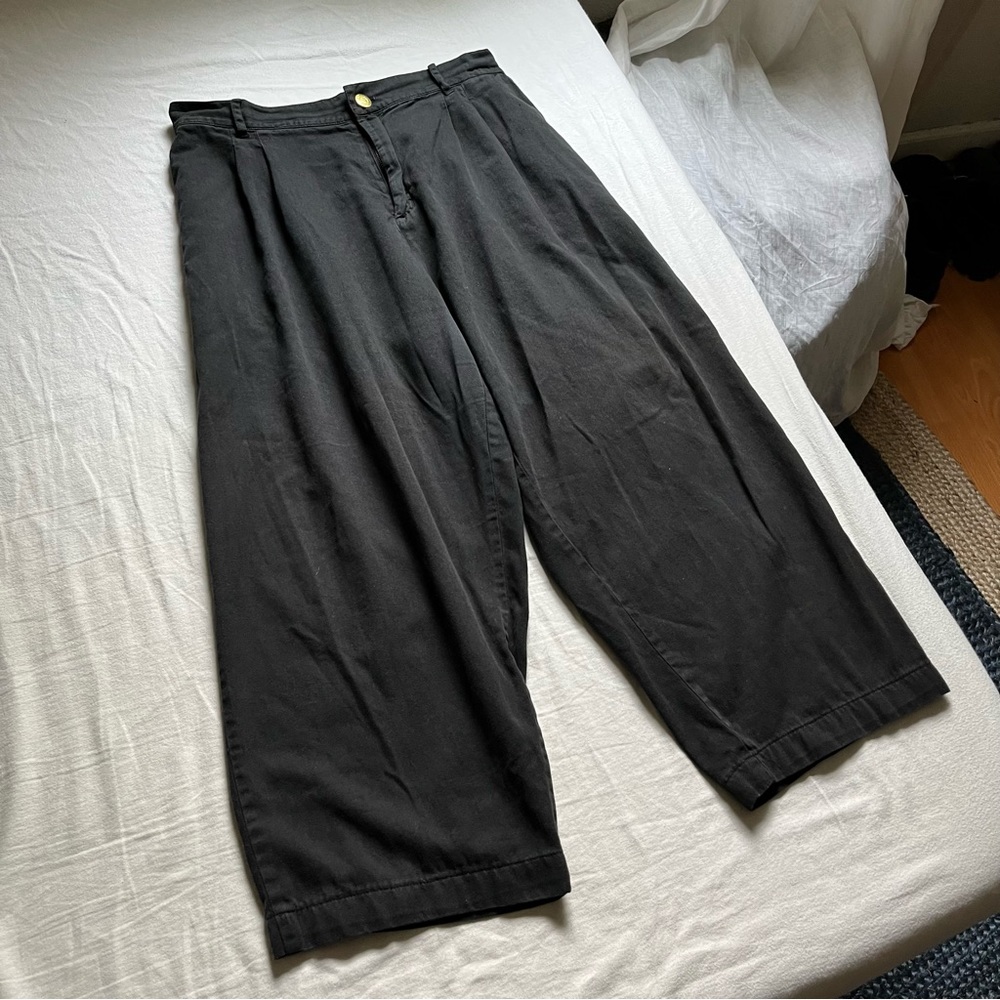 Big Bud Press black wide leg cropped pants